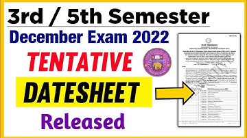 Delhi University 3rd / 5th Semester Tentative Datesheet Release December Exam 2022 | College Updates