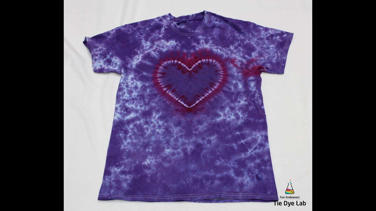 Making A Heart And Peace Sign On A Tie Dye Shirt - YouTube
