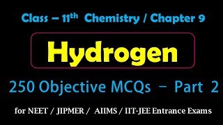 Chemistry Hydrogen | Objective MCQs - Part-2 for Medical, IIT-JEE Entrance Exams Preparation screenshot 5