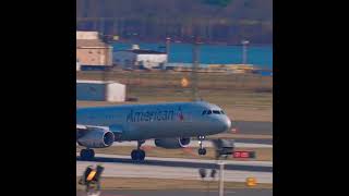 Beautiful Fast 🇺🇸 Airlines Airbus A321 landing #aviation #planespotting #atc #pilot #closeup