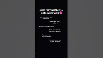 Signs You’re Not Lazy… Just Mentally Tired 🧠 #factsshorts #mentalhealth
