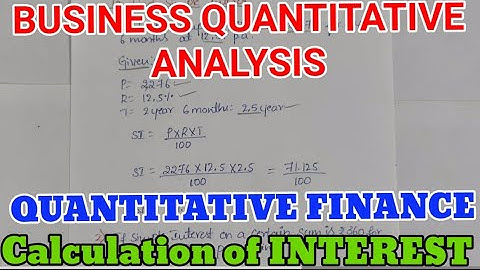 #1 Business Quantitative Analysis Quantitative Finance SEP Syllabus BCOM & BBA 2024