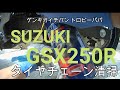 #バイク＃モトブログ＃GSX250R【バイク】SUZUKI GSX250R！タイヤチェーン清掃【GSX250R】