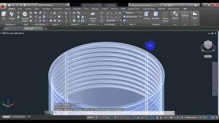 AutoCAD tutorial  how to make thread inside of a pipe