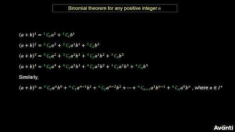 1. 11M08.2 CV1 Binomial Theorem for any Positive Integer n