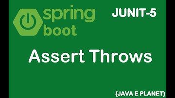 How to use Assert Throws in JUNIT-5 || Spring Boot || Java #junit  #springboot  @javaeplanet5250