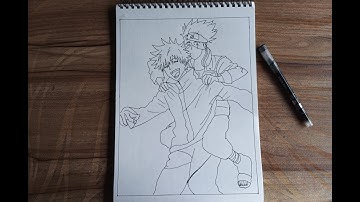 HOW TO DRAW GOJO AND KAKASHI /BITANU CREATIVE ART/DRAWING/ANIME/ART/JJK/NARUTO/GOJO/KAKASHI
