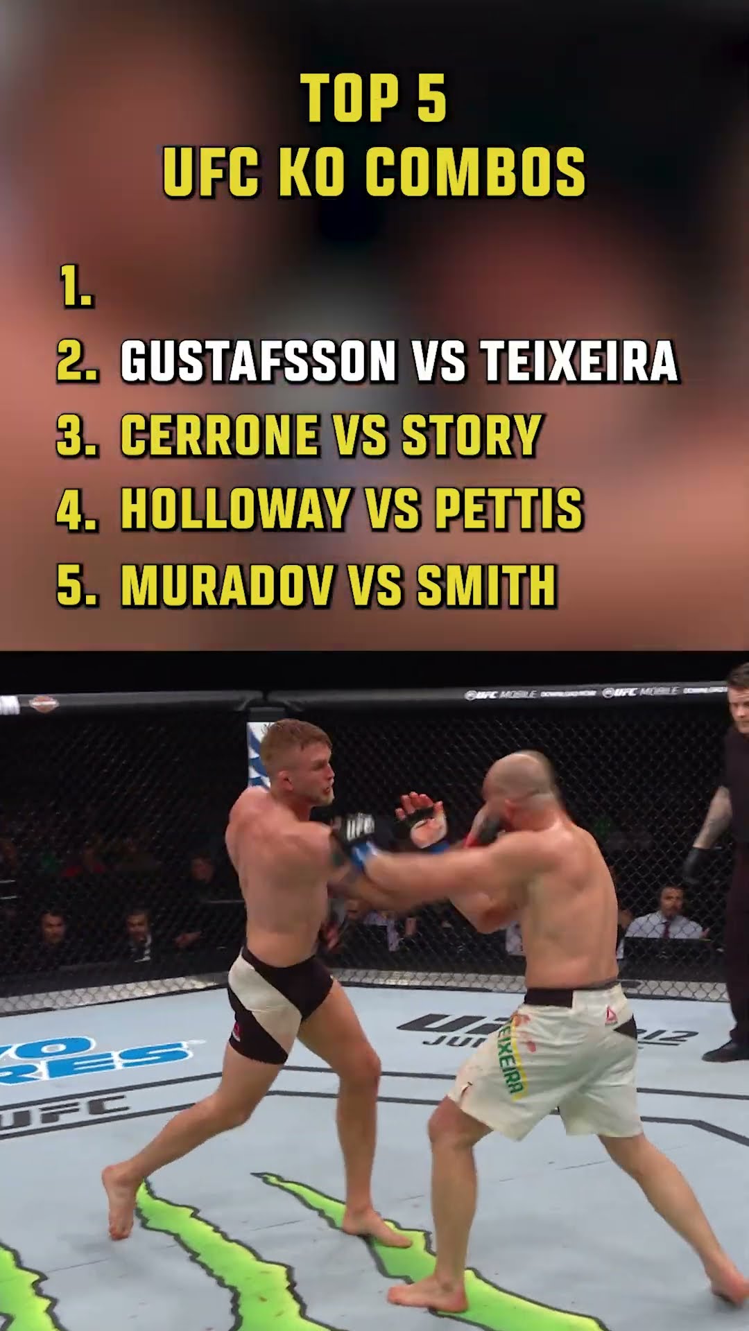 TOP 5 KNOCKOUT COMBOS ? #ufc