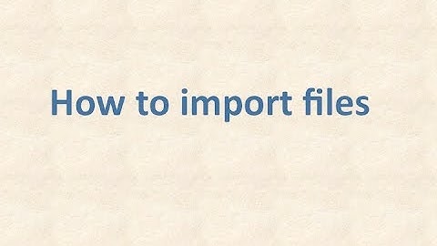 Importing Files into Canvas