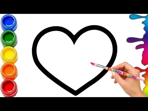❤️ How To Draw A Cute Heart Shape | Easy Heart Drawing For Kids| Step by Step Heart Drawing Tutorial