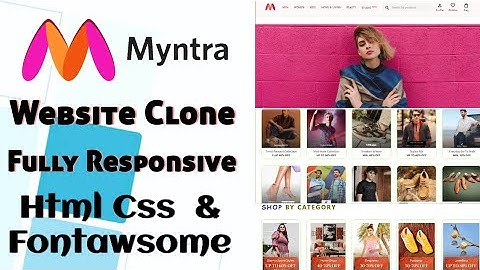 🚀🔥Myntra Website Clone Step by Step|How To Make Website Myntra use Of Html  css