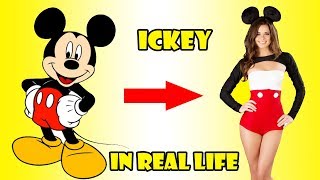 Mickey Mouse& Minnie Mouse In Real Life! Itsy Bitsy Spider & Humpty Dumpty Cartoon for Kids