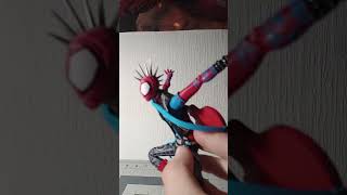 posing up spider punk #fypシ #actionfigures #spiderpunk #spiderman #posing #spidermanactionfigures