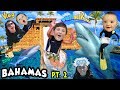 SHARKS IN THE WATER SLIDE!! Mike's Leap of Faith @ Atlantis FUNnel Family Bahamas Trip Part 2