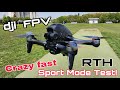 Dji fpv drone high speed sport mode test rth test dji avata fpv drone