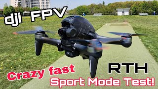 Dji FPV drone High Speed Sport Mode Test (RTH Test) dji Avata fpv drone