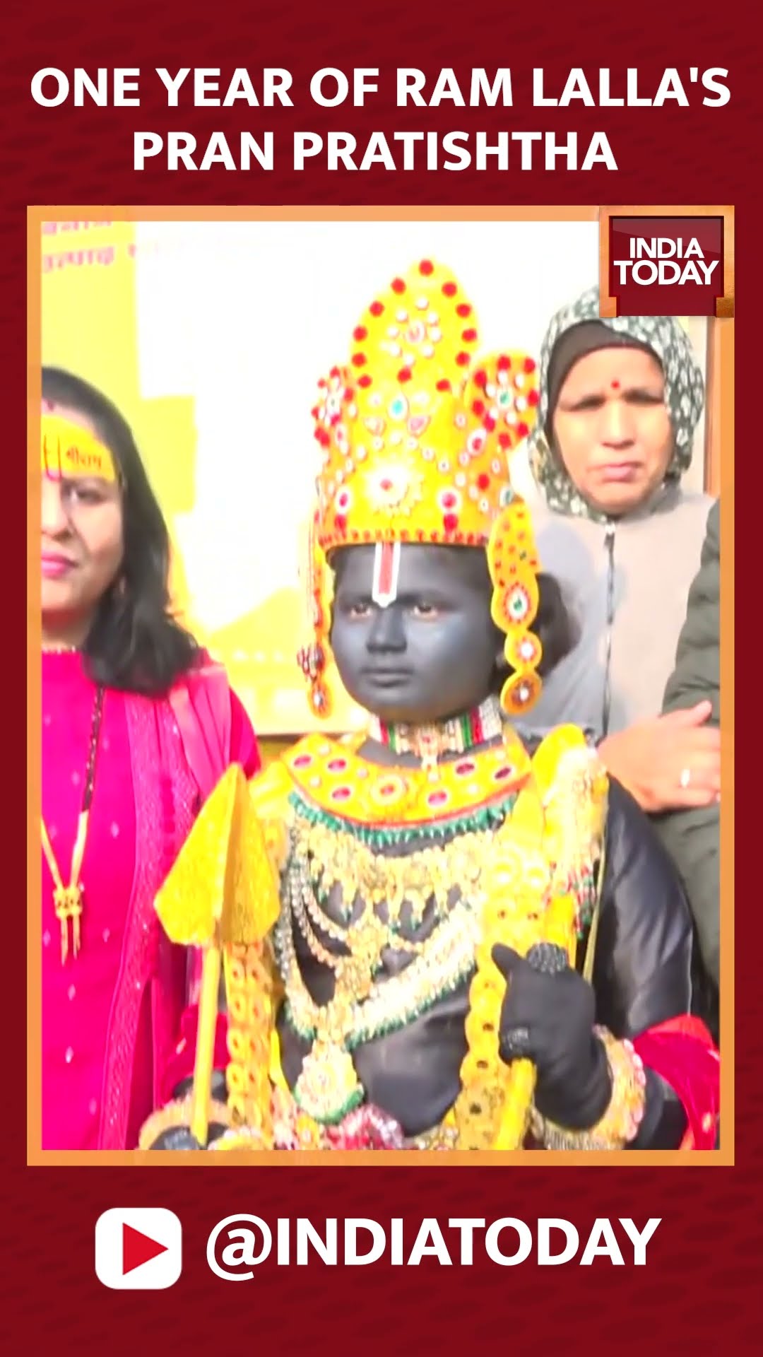 One Year Of Ram Lalla's Pran Pratishtha : Abhishekam At Ayodhya Ram Mandir #shorts #ayodhya