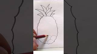 Drawing pineapple π fruit (ananas) | simple easy drawing #youtubeshorts Drawing pineapple π fruit (ananas) | simple easy drawing #youtubeshorts