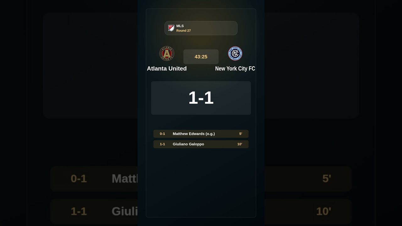 WATCH: Round 27: Atlanta United vs New York City FC | MLS | Match Result!