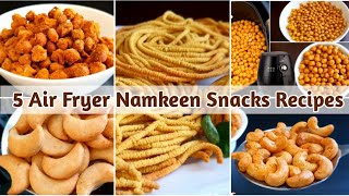 5 Air Fryer Namkeen Recipes | 5 Easy Diwali Snacks Recipes | Deepavali Snacks | Airfryer Recipes screenshot 5