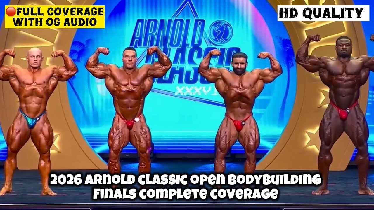 Полная трансляция финала открытого турнира по бодибилдингу ARNOLD CLASSIC 2026 в формате HD.