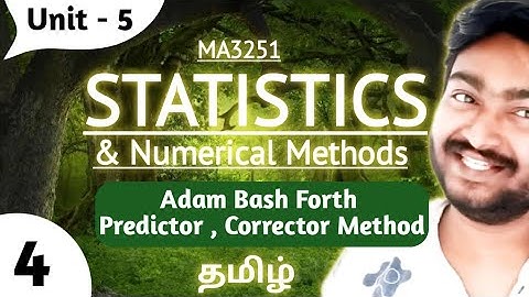 Adam Bash Forth Predictor Corrector Methode in het Tamil | MA3251 | Statistiek en numerieke methoden