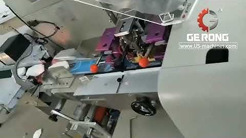 Automatic face mask horizontal type flow bag packaging machine testing video