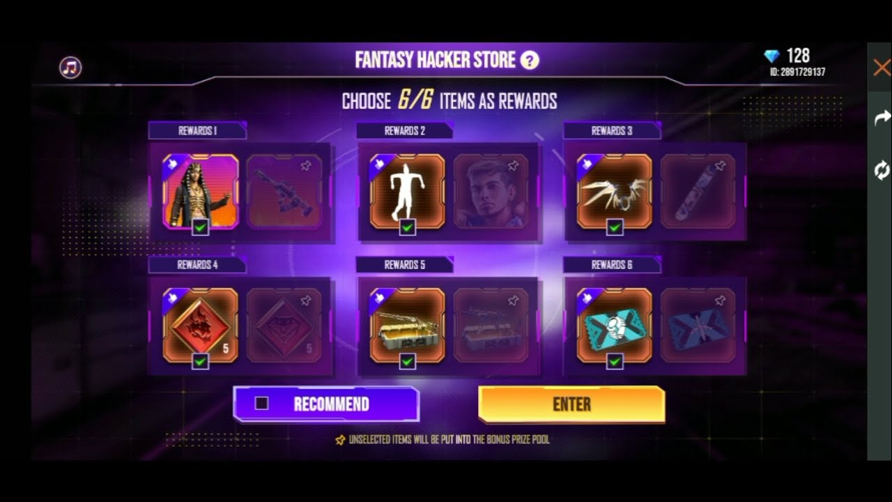 fantasy hacker store Event Free Fire ..