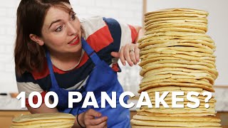 Can You Stack 100 Pancakes? • Tasty