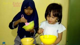 SLIME CHALLENGE Syafa Zahra Kids - Tutorial membuat slime mudah