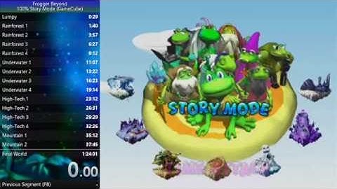[My Old Run] Frogger Beyond (GCN) 100% Story Mode Speedrun in 1:11:56.89