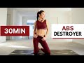 30min Deep Core Destroyer (⚠️No Mercy ABS Burn) Beginners friendly | Intense six pack workout