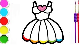 Comment dessiner Robe de Princesse 👗👸🌈 étape par étape | Dessins et Coloriages faciles pour Enfants
