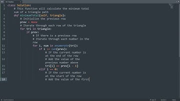 Leetcode 120. Triangle in Python | Python Leetcode | Python Coding Tutorial | Python Coding ASMR