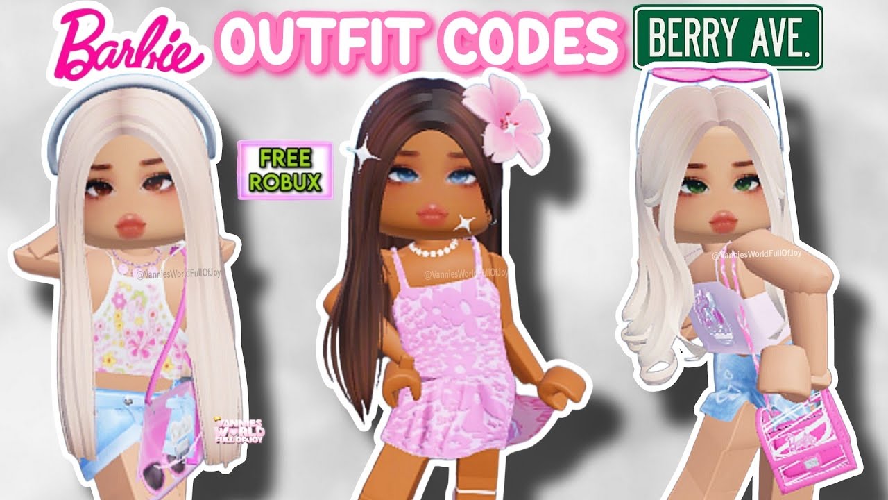 BARBIE OUTFIT CODES FOR BERRY AVENUE, BLOXBURG & ALL ROBLOX GAMES THAT ...