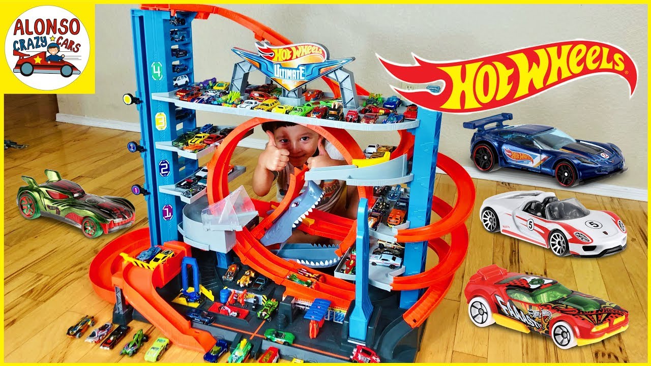 Hot Wheels Ultimate Garage Playset w/ Shark Attack & More-2016