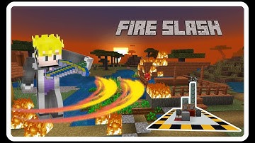 Flying Fire Slash Command for Minecraft Bedrock