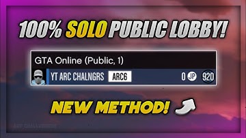 HOW TO GET A SOLO PUBLIC LOBBY *NEW METHOD* WORKING PATCH 1.60 PS5/XBX/PS4/PC (GTA 5 ONLINE GLITCH)