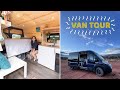 Her CABIN STYLE ProMaster VAN CONVERSION 🌳 🚐 // Clever HIDDEN SHOWER 🚿