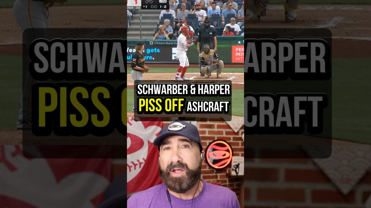 Schwarber and Harper intentionally piss off Braxton Ashcraft 🤣