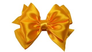 Do it yourself  How to make easy bow of satin ribbon / DIY beauty and easy