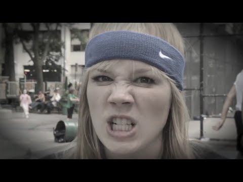 Cute Blonde GIRL DUNKS Basketball on Two Dudes!! (Lisbug -- Lisa Schwartz)