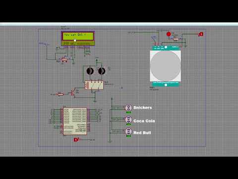 Smart Vending Machine 3rd year Project Simulation in Proteus Design Suite with Raspberry Pi 3 B+