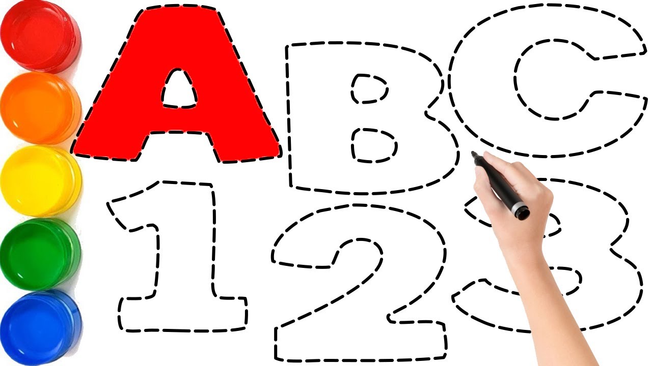 Phonics Song, How to Draw ABC & 123 Easy Step by Step for Kids, KS ART ...