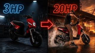 I Turned A 3HP Moped Into A 20HP MONSTER