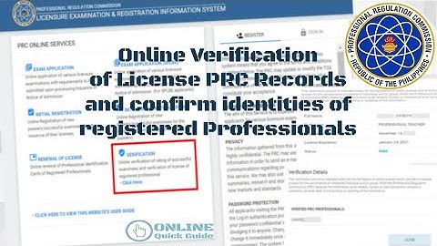 Online Verification of PRC License Records