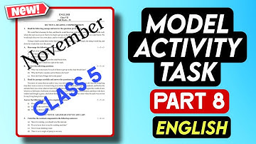 Class 5 English Part 8 Model Activity Task| November 2021| Quick English In Bengali
