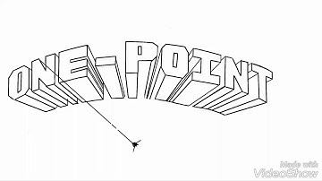 One point perspective block letters speed drawing