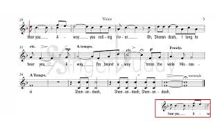 Shenandoah vocal Melody guide Trad. C major
