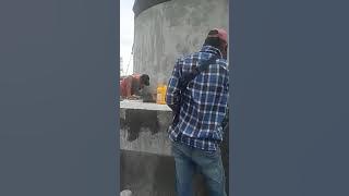 Suasana finising kolam air mancur monumen Fatmawati